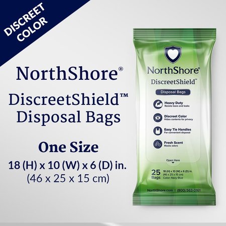 NORTHSHORE Extra Large Trash Bags, 1.5mil (thousandth of an inch), 25 PK 3281